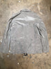 CHRISTIAN DIOR Mens Silver Grey Shiny Button Snap Jacket Packable Saddle Bag