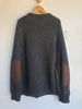 CHIMALA 	Dark Grey Knit Long Sleeve Crew Neck Button Up Wool Cardigan Sweater L