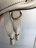 CHLOE Marcie Mini Cloud Gray Beige Leather Crossbody Saddle Shoulder Bag Purse