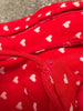 MOSCHINO CHEAP & CHIC Vtg 90s Red White Heart Print Sleeveless Mini Dress 6/8