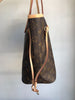 LOUIS VUITTON Neverfull Brown Canvas Monogram Print Shoulder Bag Tote Purse