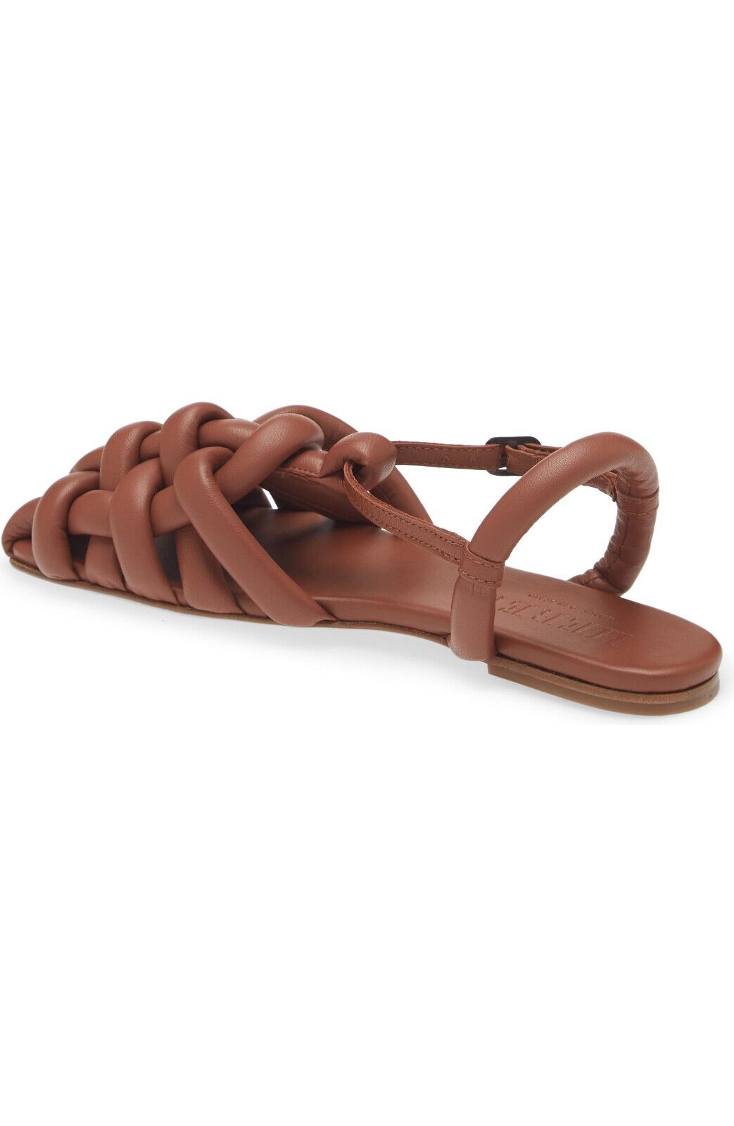 HEREU Cabersa Brown Woven Slingback Fisherman Ssense Leather Flat Sandal Shoe 41