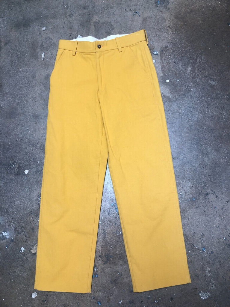 BODE Yellow Standard Straight Leg Buckle Workwear Trousers 30