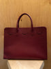 MANSUR GAVRIEL Sun Rococo Dark Red Leather Large Tie Bow Shoulder Hand Bag Purse