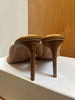 JACQUEMUS Les Sandales Nocio Nude Suede Leather Thong Mule Sandal Heel 41