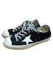 GOLDEN GOOSE V Star 2 Velvet Black White Low Top Womens Sneakers 40/10/9.5