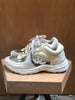 CHANEL White Yellow Transparent Clear PVC Plastic Vtg Low Top Leather Sneaker 35