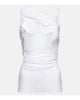 CHRISTOPHER ESBER Venus White Draped Cut Out Stretch Jersey Metal Top Blouse 6/2