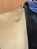 CELINE	Trapeze Cobalt Blue Beige Black Suede Leather Colorblock Bag Purse