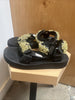 CECILIE BAHNSEN 	X Suicoke Black Canvas Yellow Floral Beaded Strappy Sandal 37