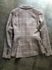 SMYTHE NWT $800 Equestrian Beige Pink Plaid Print Intermix Wool Jacket Blazer 2