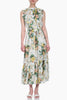 ZIMMERMANN Zippy Frill Ivory Floral Print Silk Sleeveless Belted Maxi dress 2/M