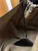 PROENZA SCHOULER Taupe Brown Gray Leather Black Large Tote Bucket Bag Purse