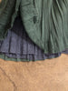 ALAIA Vtg 90s Green Pointelle Drop Waist Knit Pleated A-Line Sleeveless Dress M