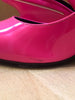 PRADA NEW Neon Hot Pink Patent Leather Kitten Toe Slingback Sandal Pump Heels 41