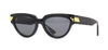 BOTTEGA VENETA BV1035S $510 Black Gold Gray Cat Eye Glasses Sunglasses