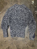 RAF SIMONS X STERLING RUBY Gray Melange Multi Virgin Wool Patchwork Sweater XL