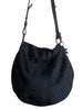 HENRY BEGUELIN Sella Horse Pony Calf Hair Black Leather Hobo Saddle Bag Purse