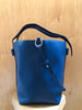 PROENZA SCHOULER Sullivan White Label Blue Leather Bucket Shoulder Bag Purse