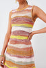 ULLA JOHNSON NWT $700 Gaia Agate Multicolor Knit Sleeveless Midi Dress P/XS