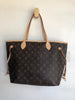 LOUIS VUITTON Neverfull Brown Canvas Monogram Print Shoulder Bag Tote Purse