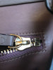 FENDI Peekaboo Iconic Gold Studs 2 Way Gray Taupe Leather Shoulder Bag Purse