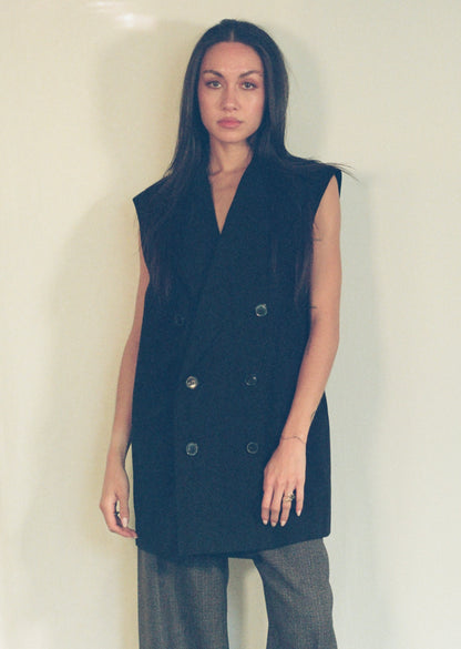 DRIES VAN NOTEN BLACK VEST