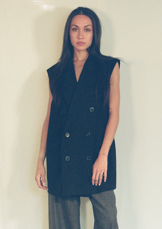 DRIES VAN NOTEN BLACK VEST