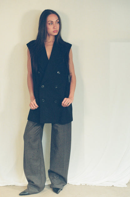 DRIES VAN NOTEN BLACK VEST