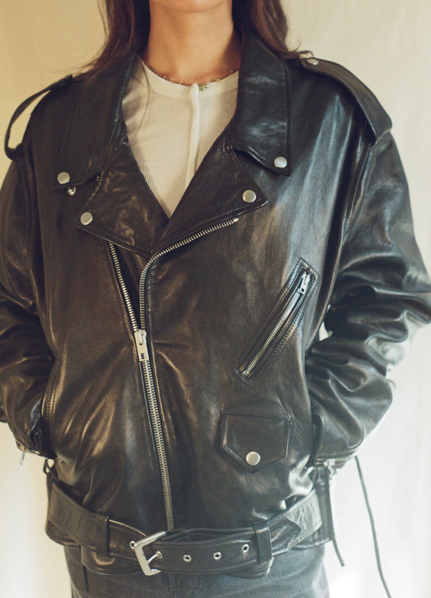 NILI LOTAN ALEX LEATHER JACKET