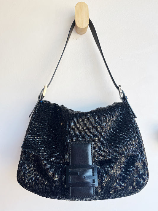 MAMMA BAGUETTE BEADED PURSE