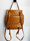 CAMEL QUILTED BACKPACK