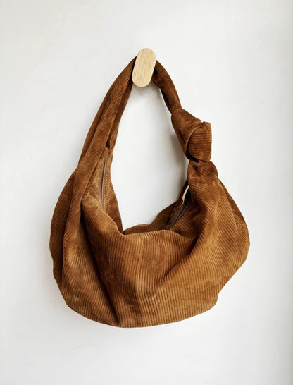 JODIE CORDUROY JACOBEAN BROWN BAG