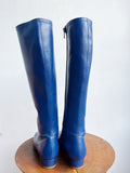 EDIE BLUE KNEE HIGH BOOTS - NEW
