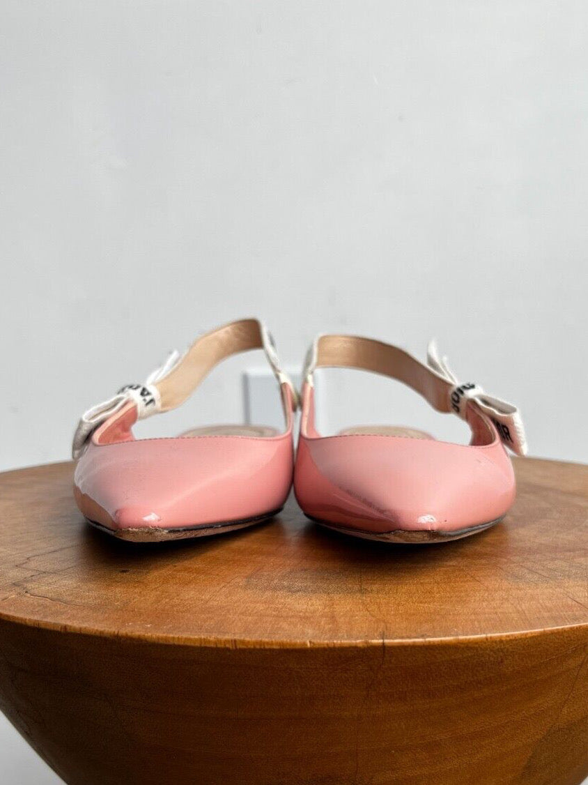 J'ADIOR PINK PATENT SLINGBACKS
