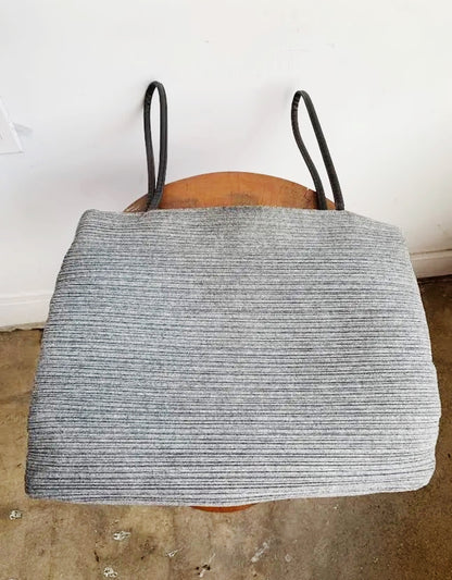 VINTAGE PLEATED GRAY FELT PURSE