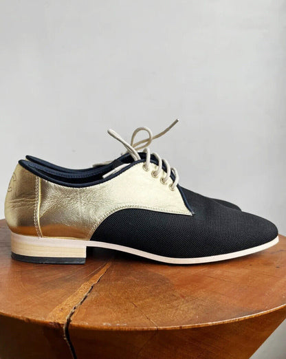 GOLD BLACK DERBY OXFORD