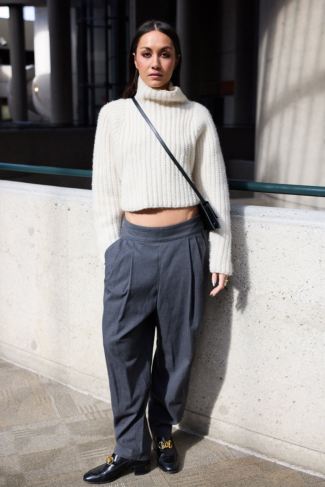 DRIES VAN NOTEN GRAY PLEATED TROUSER
