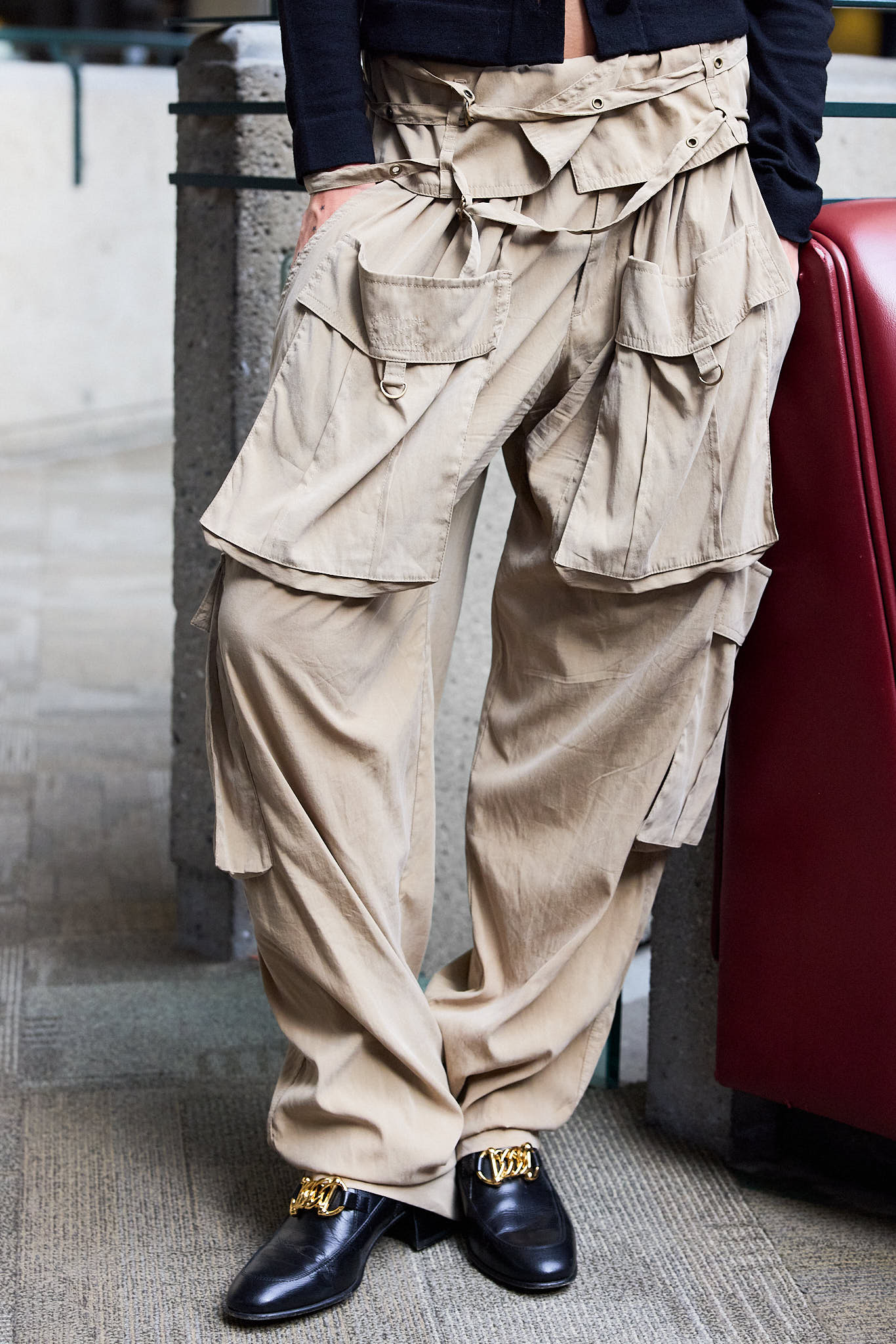 ISABEL MARANT HADJA BEIGE CARGO PANT