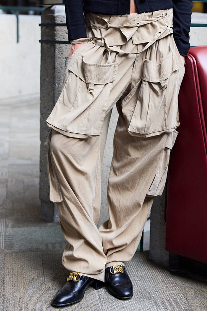 ISABEL MARANT HADJA BEIGE CARGO PANT