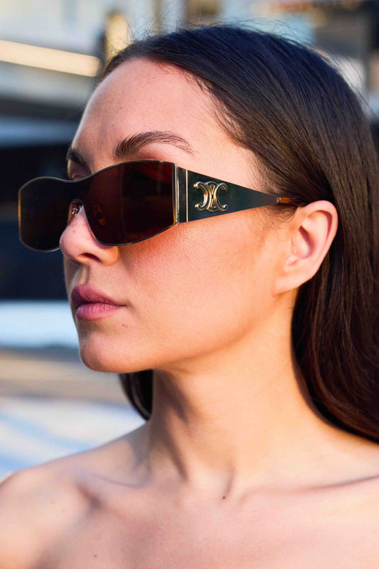 CELINE TRIOMPHE RACING METAL SUNGLASSES