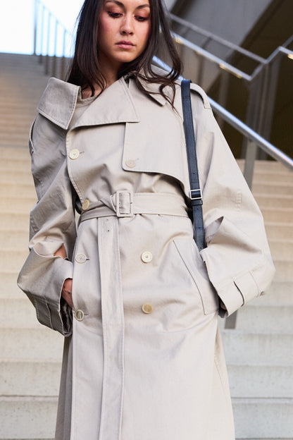 BALENCIAGA ASYMMETRIC TRENCH COAT