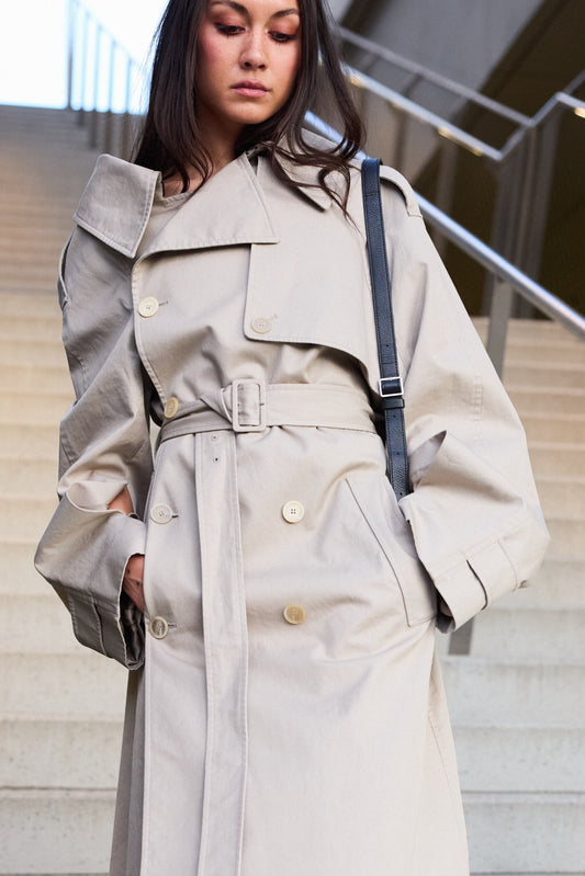 BALENCIAGA ASYMMETRIC TRENCH COAT
