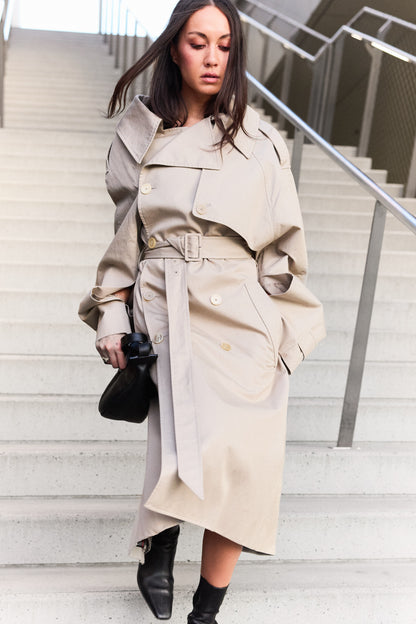 BALENCIAGA ASYMMETRIC TRENCH COAT