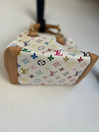 AUDRA WHITE MONOGRAM BAG