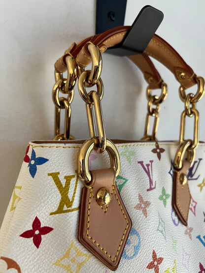 AUDRA WHITE MONOGRAM BAG