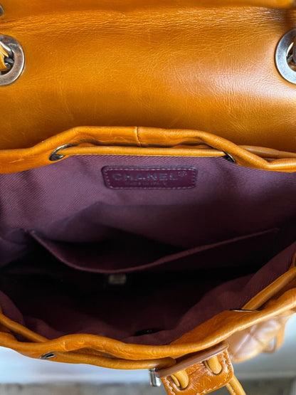 CAMEL QUILTED BACKPACK