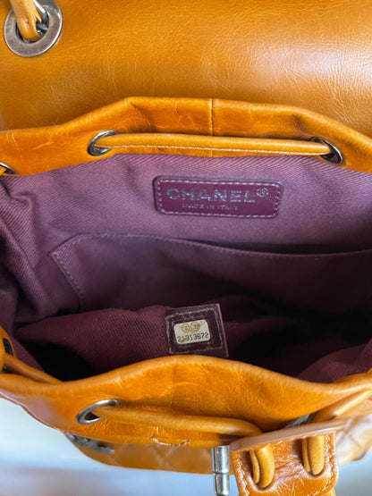 CAMEL QUILTED BACKPACK