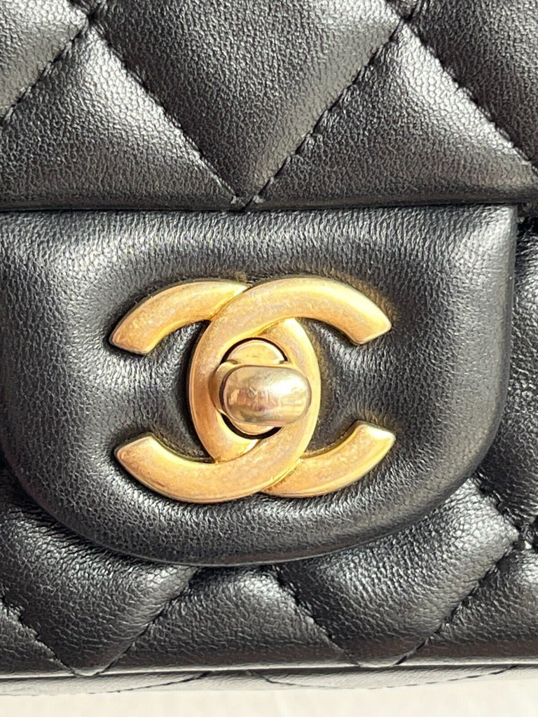 Chanel Classic Medium M/L Flap Dark Grey Caviar Gold Hardware 20C
