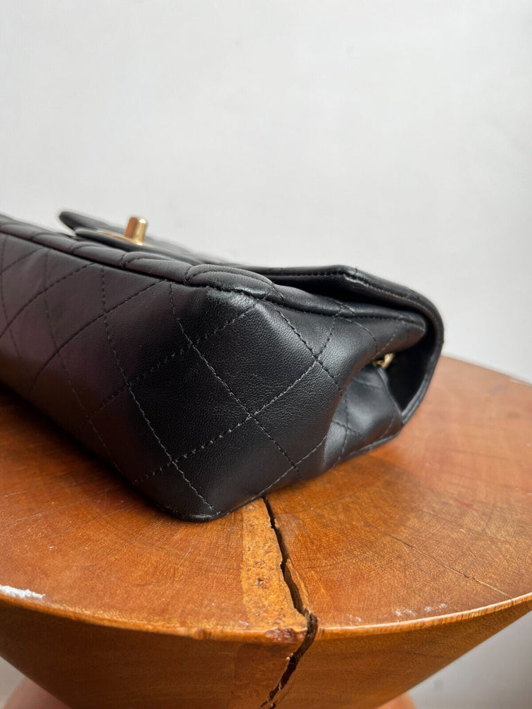 Authentic GUCCI Vintage Black Patent Leather Studded Square Purse Bag-$1600